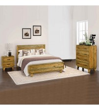Woodstyle Solid Timber 4 pcs Bedroom Suite in Rustic Texture